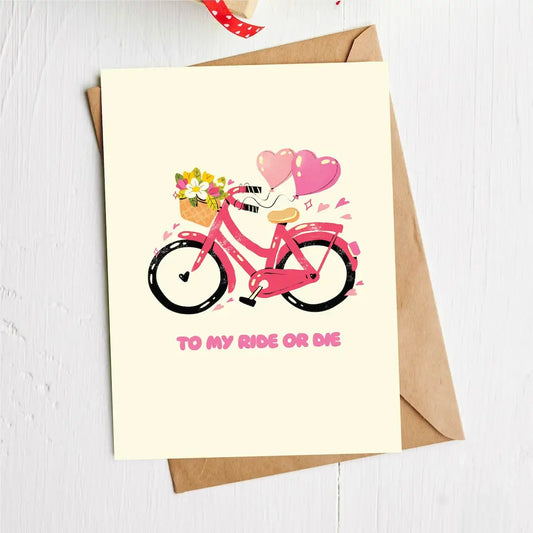 Ride or Die Valentine's Day Card