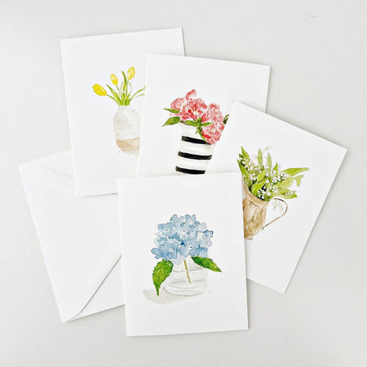 Flower Notecards - 4 Designs