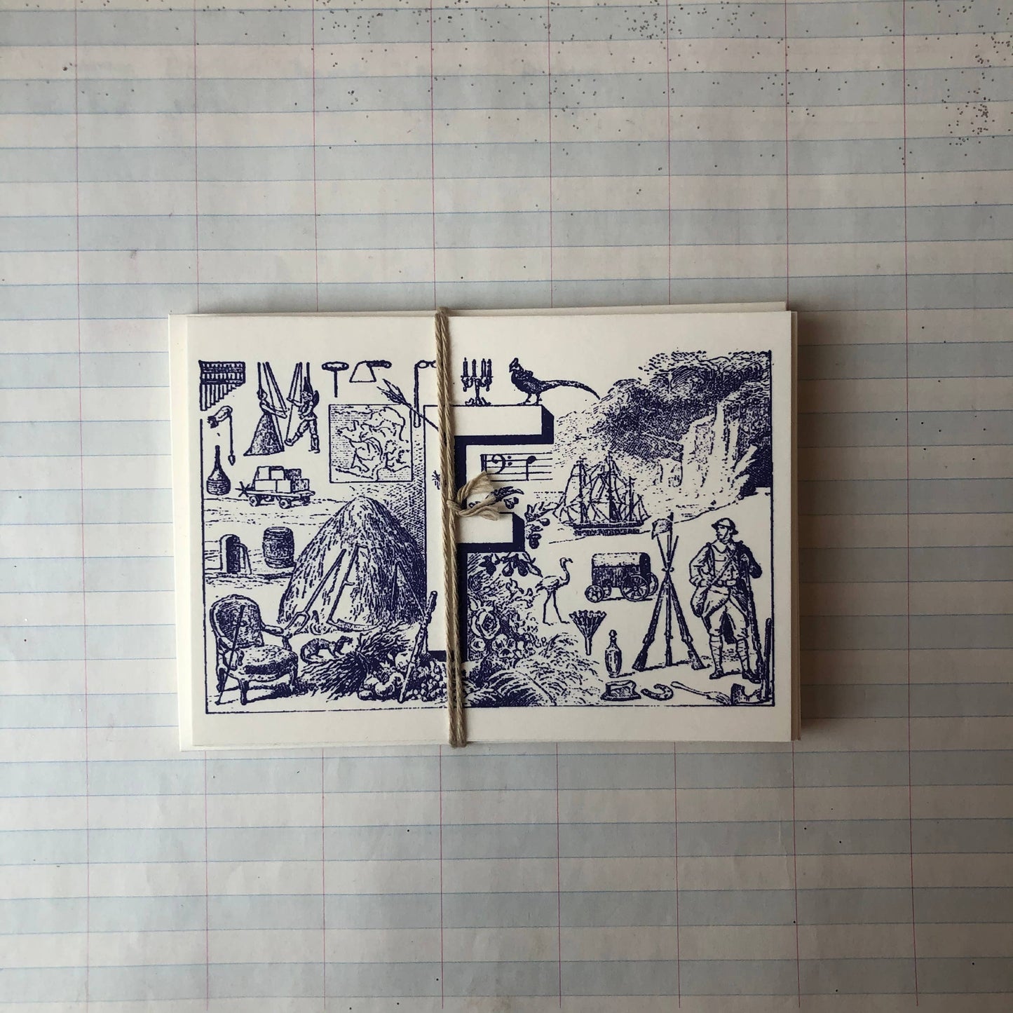 {Parcel} French Monogram Notecards :: F