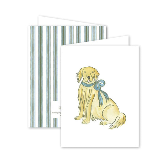 Quincy's Cottage Golden Retriever Folded Notecard