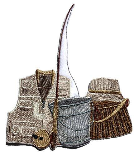 Let's Go Fishing [ Fly Fishing Gear ] Embroidered Iron On/Sew patch