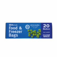 Lifestyle Medium Food Freezer Bags   6x20's