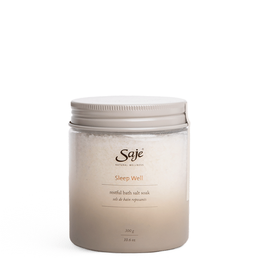 Saje Sleep Well Restful Bath Salt Soak Support Nighttime Wind Down 300g NEW