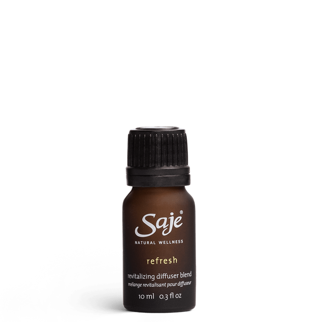 Saje Refresh Energizing Diffuser Blend Naturally Rejuvenate Formulated 10ml NEW