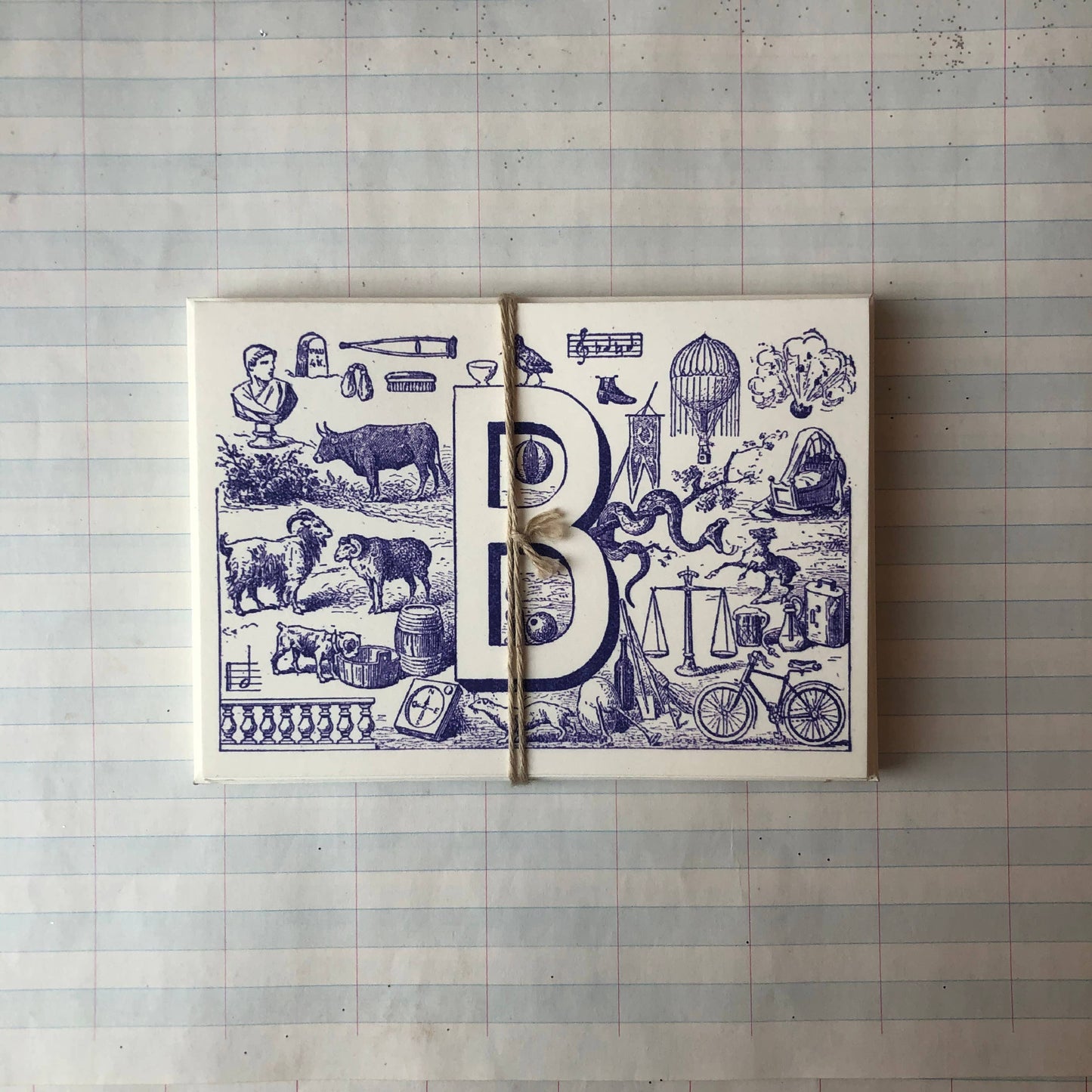 {Parcel} French Monogram Notecards :: B