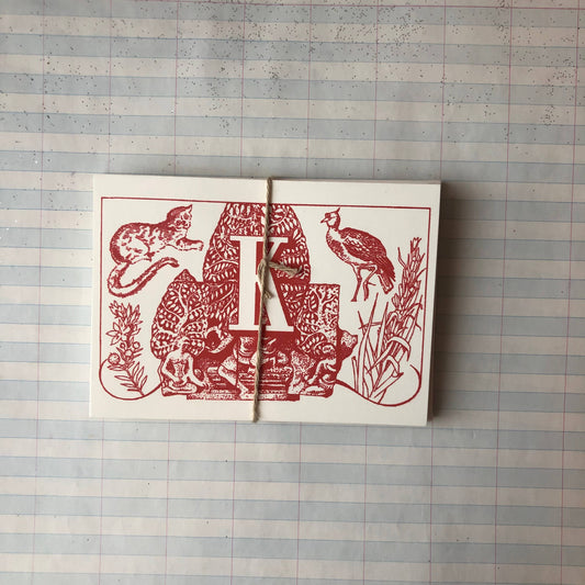 {Parcel} Spanish Monogram Notecards :: K