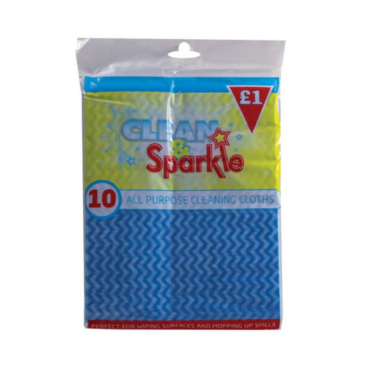 Clean & Sparkle All Purpose Cloths s												  10x10's