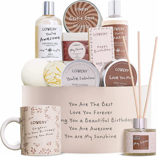 Birthday Gift Basket - 15Pc Coconut Home Spa Set