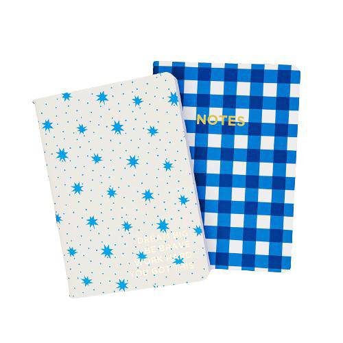 Gingham/Stars Notebook Set