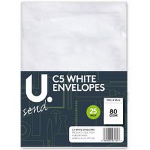 C White Envelopes  1x25pk