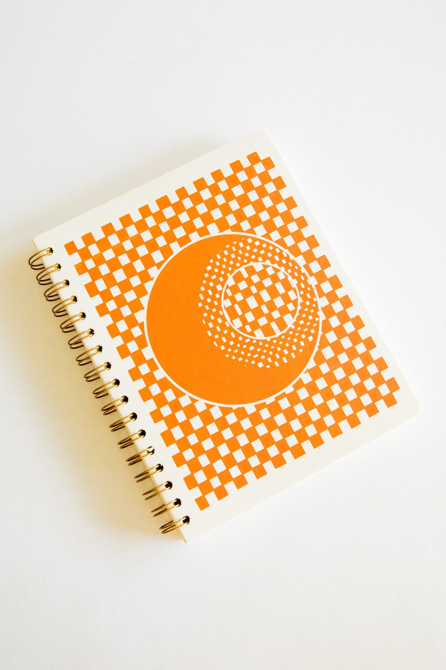 Orange Checker Moon Journal