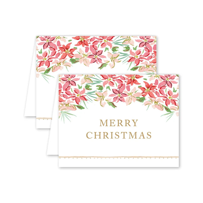 {Dogwood Hill} Christmastide Poinsettia Holiday Notecards :: Set of 8