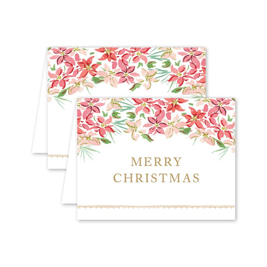 {Dogwood Hill} Christmastide Poinsettia Holiday Notecards :: Set of 8