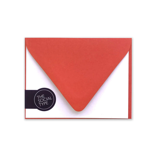{The Social Type} Notecards :: Coral :: Set of 10