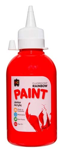 Edvantage -  Fluorescent Paints 250ml Scarlett