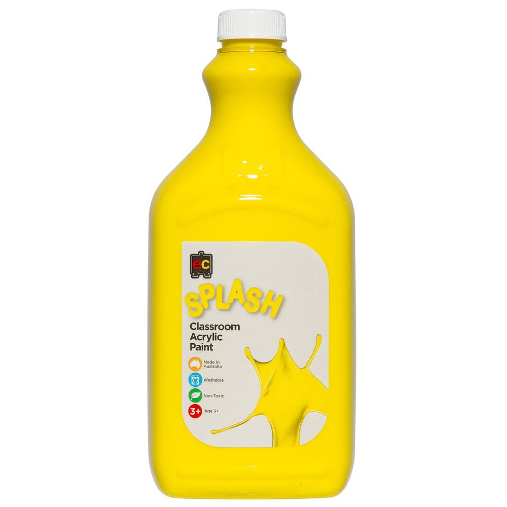 Edvantage - Splash Classroom Acrylic Paint 2Ltr - Sunshine Yellow