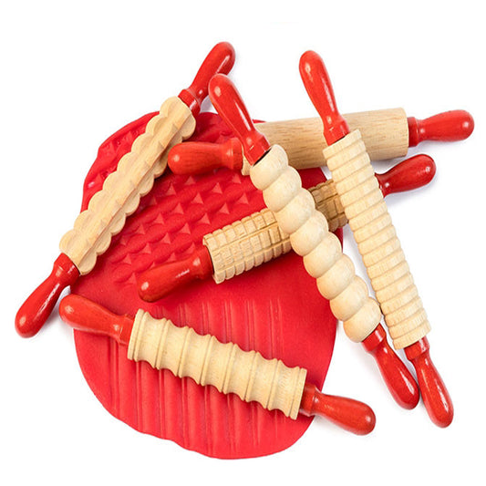 Edvantage - Mini Pattern Rolling Pins Set of 6