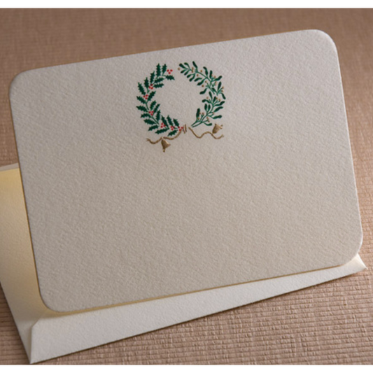 Gift Enclosure - Holly and Mistletoe Wreath