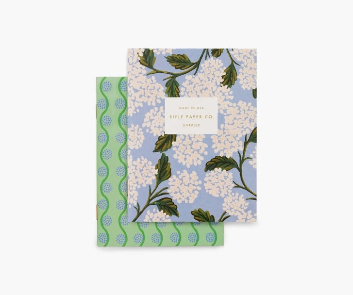 {Rifle Paper Co.} Pocket Notebooks :: Hydrangea :: Set of 2