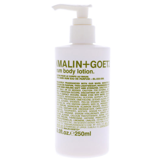 Rum Body Lotion by Malin + Goetz for Unisex 8.5 oz Body Lotion