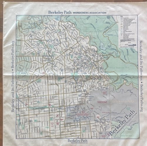 {Berkeley Path Wanderers Association} Berkeley Pathways Map Bandana