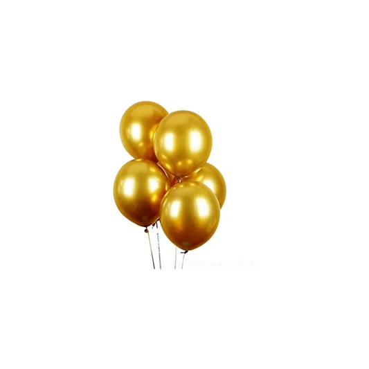 Gsd Metallic Ballons Gold Print  12x12pk