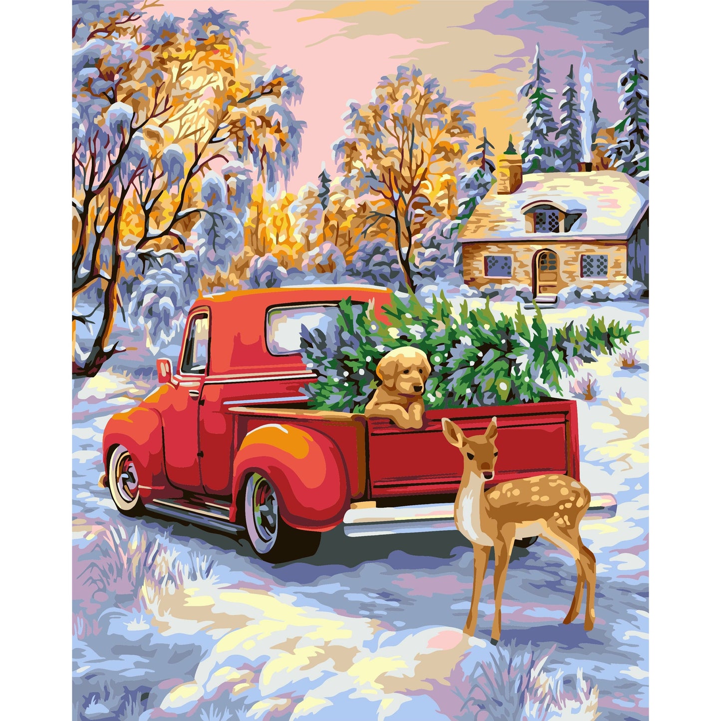 Painting by Numbers kit Crafting Spark Christmas Time L034 19.69 x
