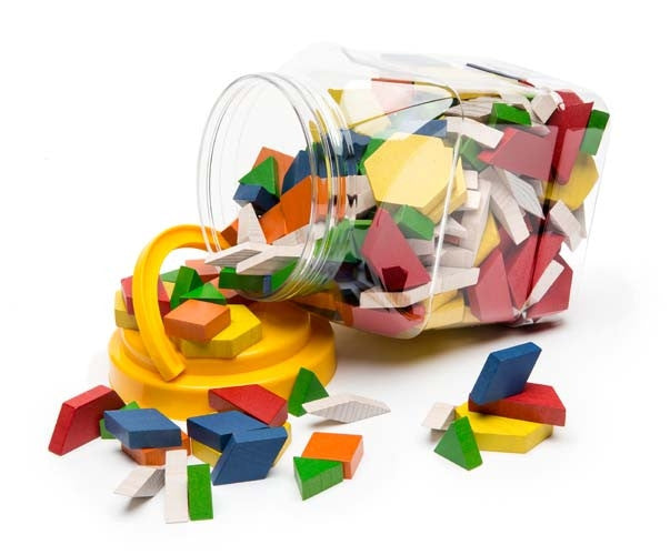 Edvantage - Wooden Pattern Blocks - Jar of 250