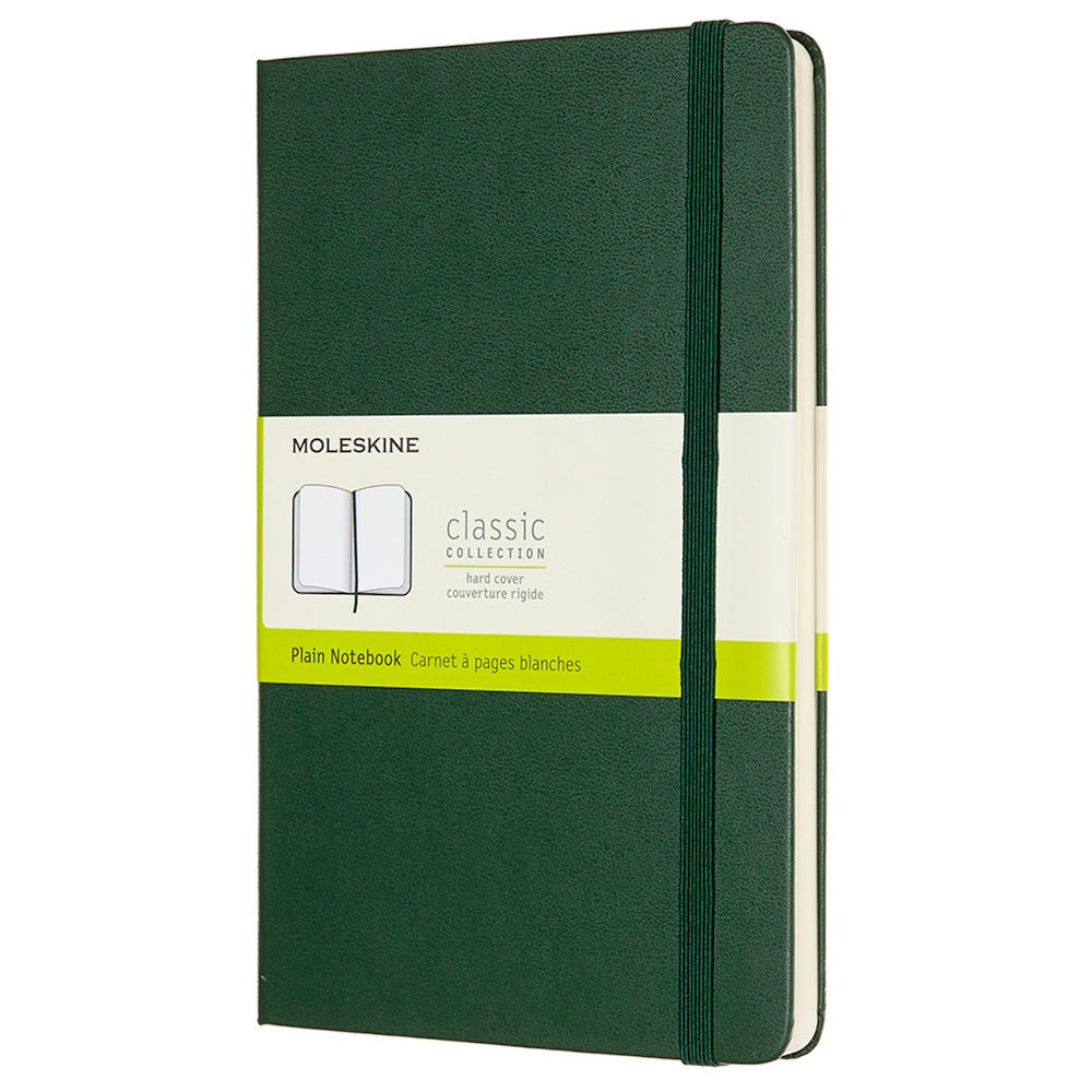 Moleskine Notebook Large Plain Myrtle Green Hard
