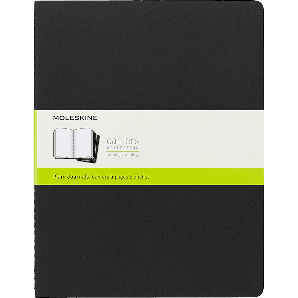 Moleskine Cahier Journals XXL Plain Black Pack 3