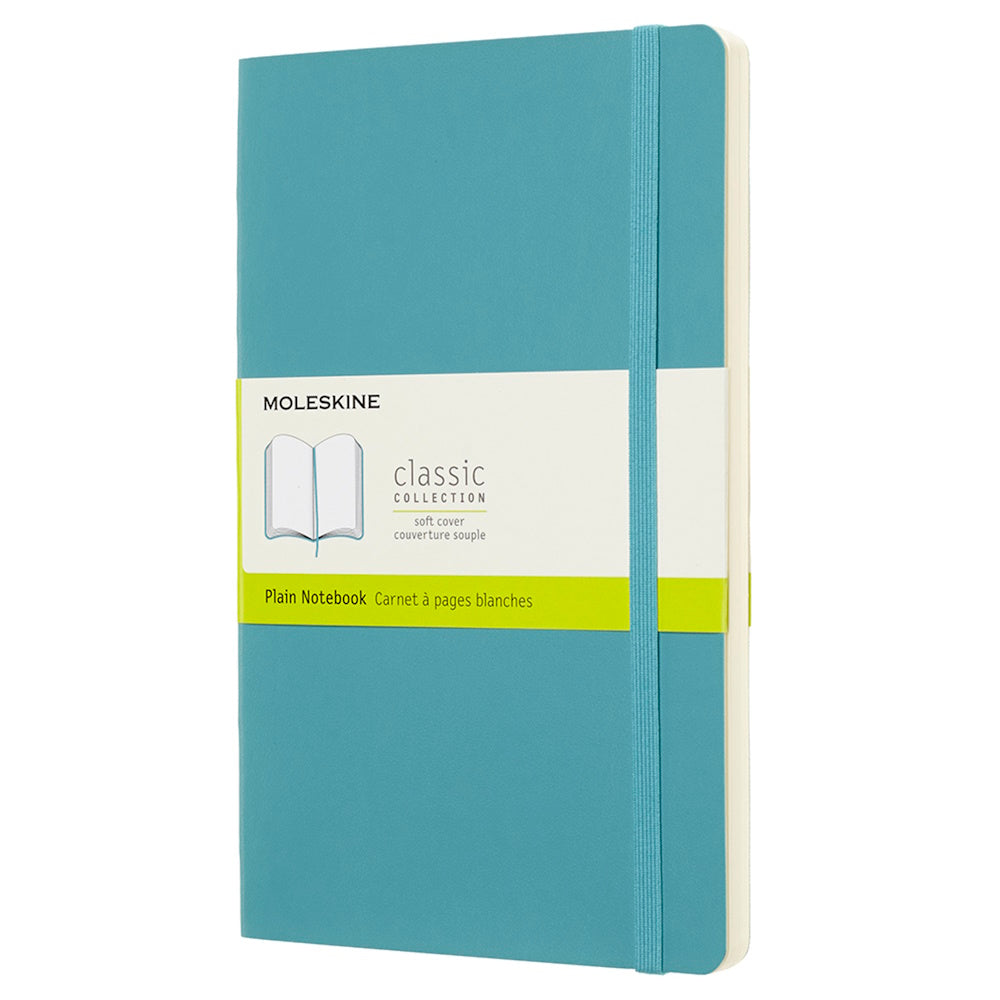 Moleskine Notebook Large Plain Reef Blue Soft