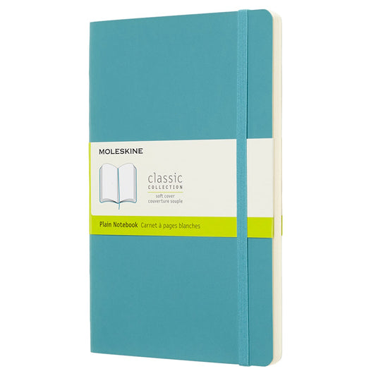Moleskine Notebook Large Plain Reef Blue Soft