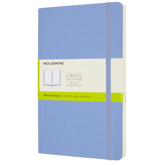 Moleskine Notebook Large Plain Hydrangea Blue Soft