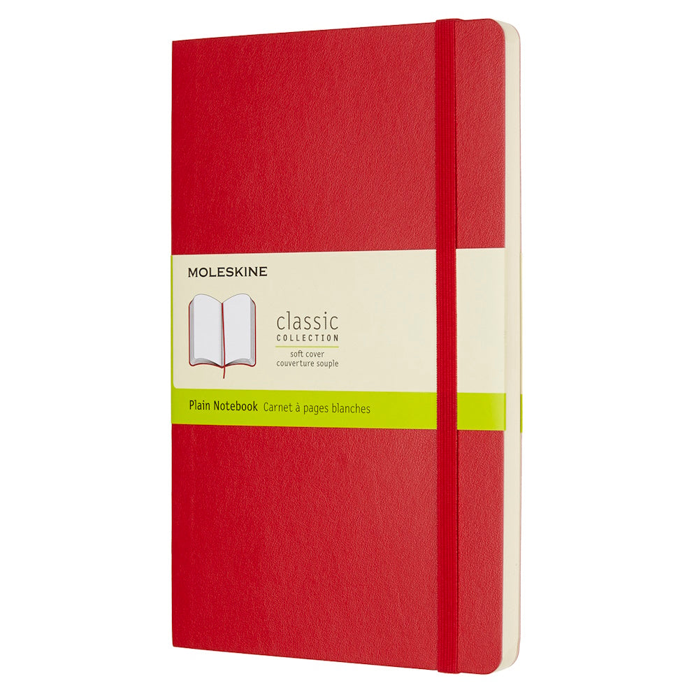 Moleskine Notebook Large Plain Scarlet Red Soft