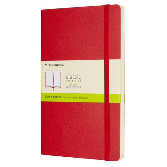 Moleskine Notebook Large Plain Scarlet Red Soft