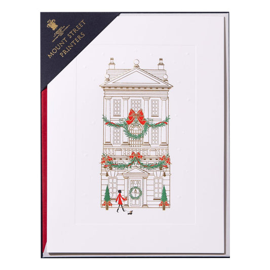 Mount Street Printers Holiday House Christmas Card Set of 8 - La Gent Thoughtful Gifts