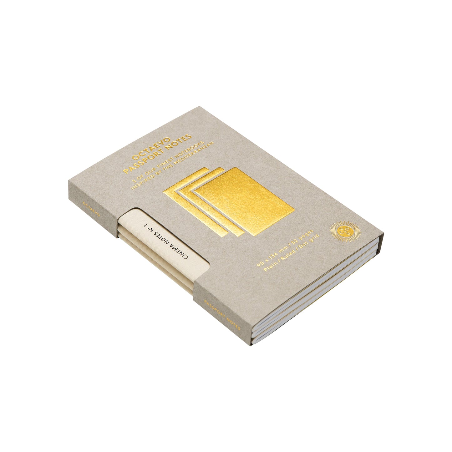 Octaevo Cinema Passport Size Linen Notebook Set of 3