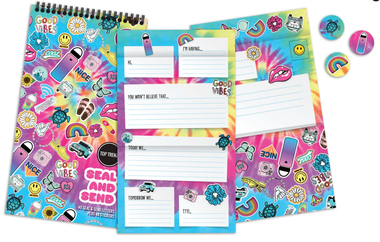 Good Vibes Seal & Send Camp Stationery