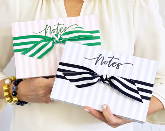 Cabana Stripe "Notes" Blue Notepad
