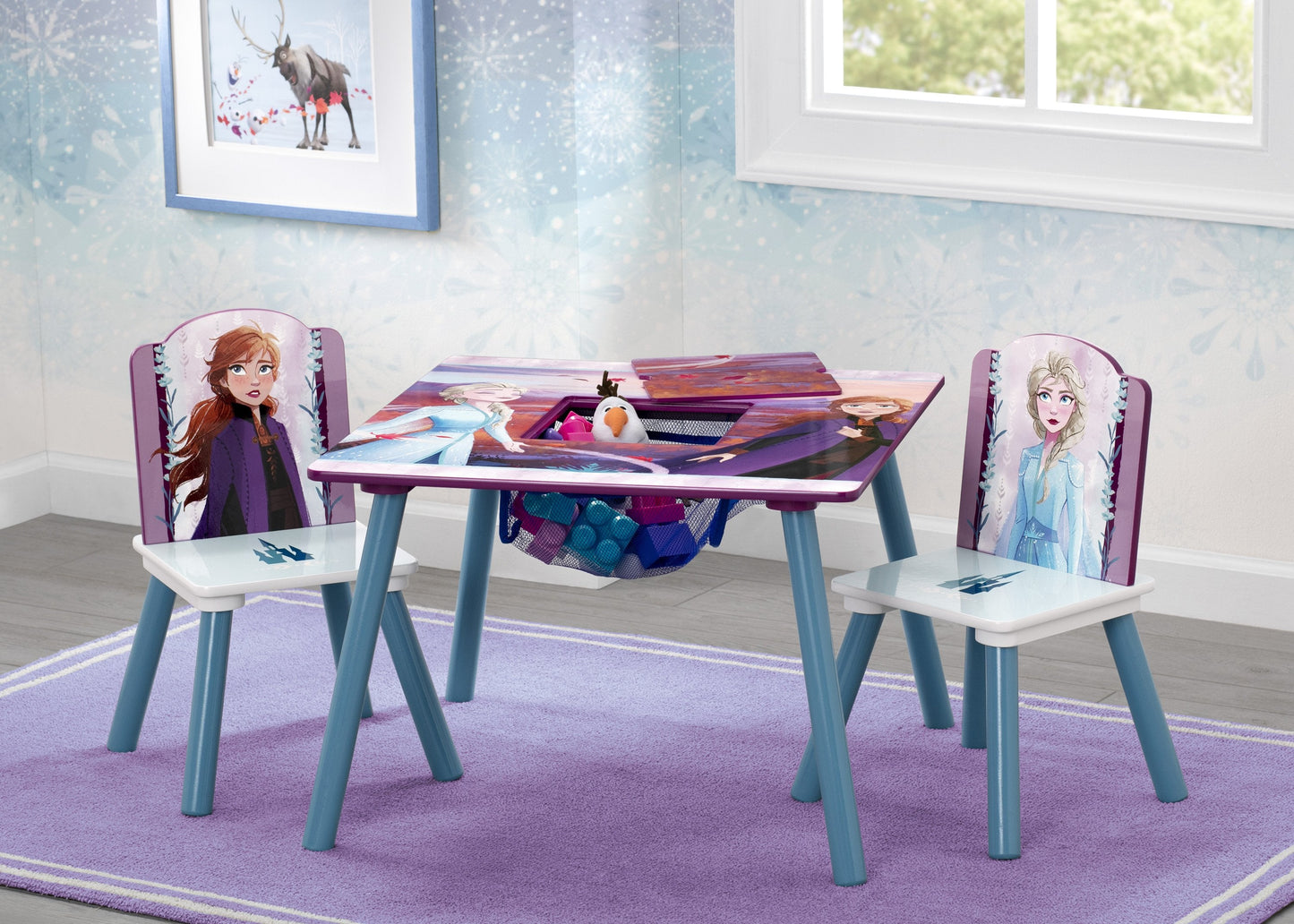 Delta Children Frozen 2 (1097) Table and Chair Set with Storage, Hangtag View