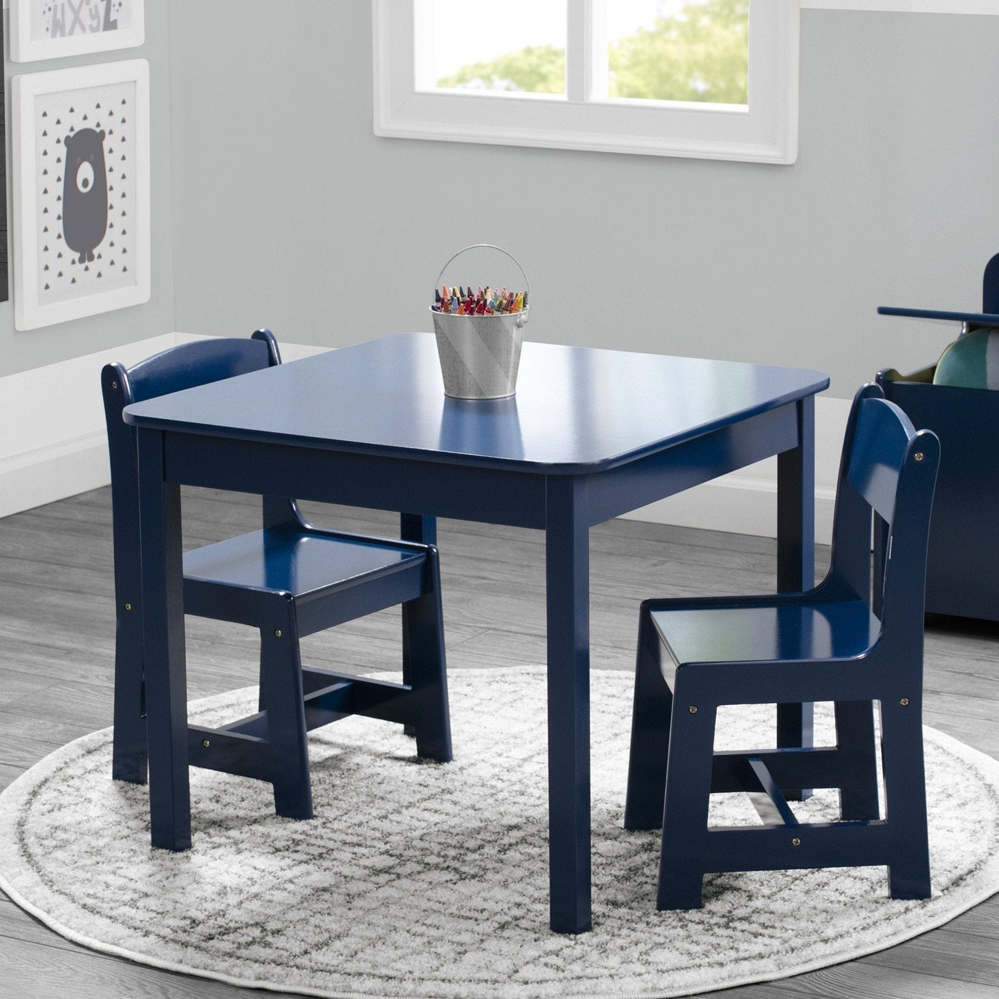 Delta Children Deep Blue 295C MySize Table & Chairs Set, Room View