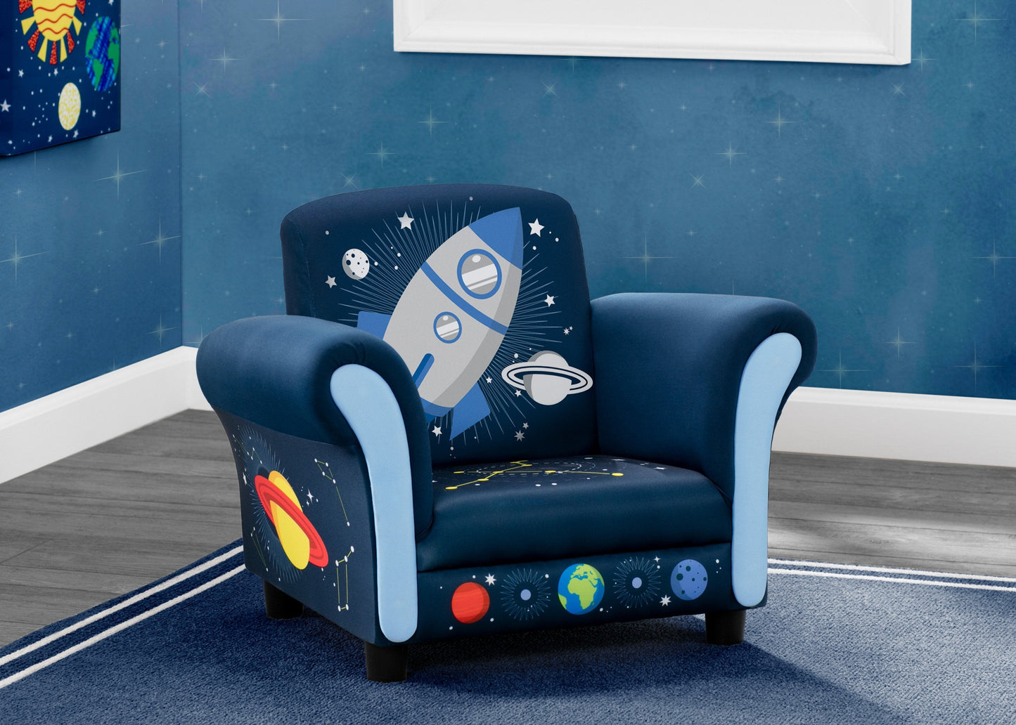 Delta Children Space Adventures (1223) Kids Upholstered Chair, Hangtag View