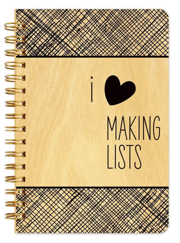 {Night Owl Paper Goods} Wooden Cover Notebook :: I Love Making Lists