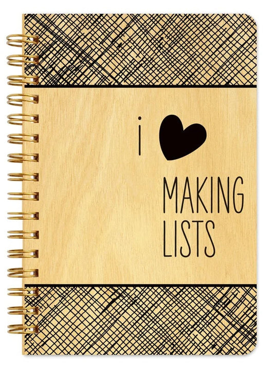 {Night Owl Paper Goods} Wooden Cover Notebook :: I Love Making Lists