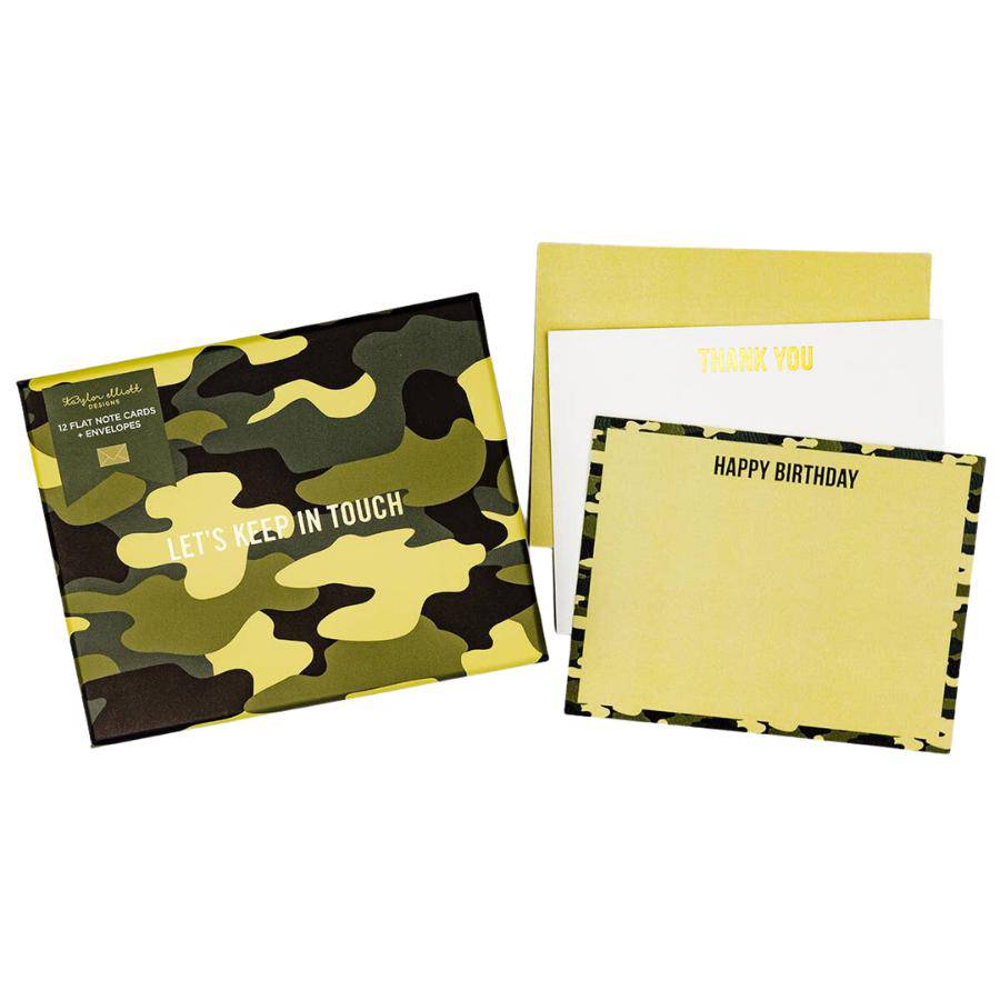 Camo/Gingham Boxed Note Cards