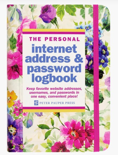 Internet & Address Password Log Book