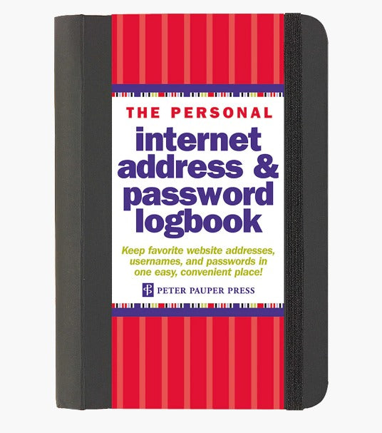 Internet & Address Password Log Book