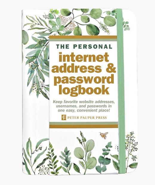 Internet & Address Password Log Book