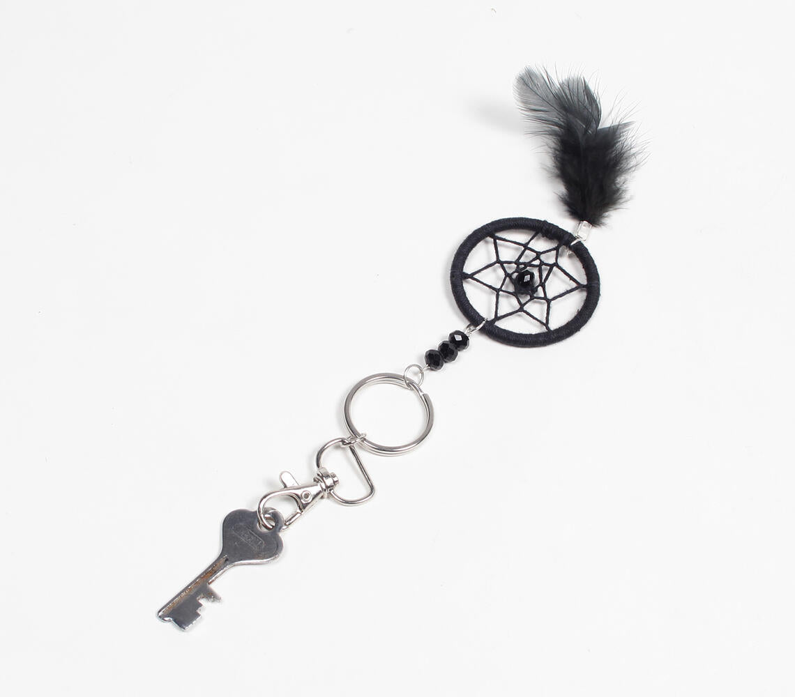 Black Mini-Dreamcatcher Keychain