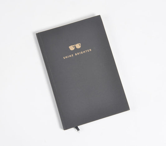 Screen Printed 'Shine Brighter' Journal